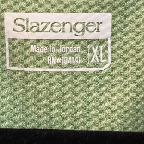 Slazenger Lime Green Geometric Design Golf Polo XL - Picture 3 of 7